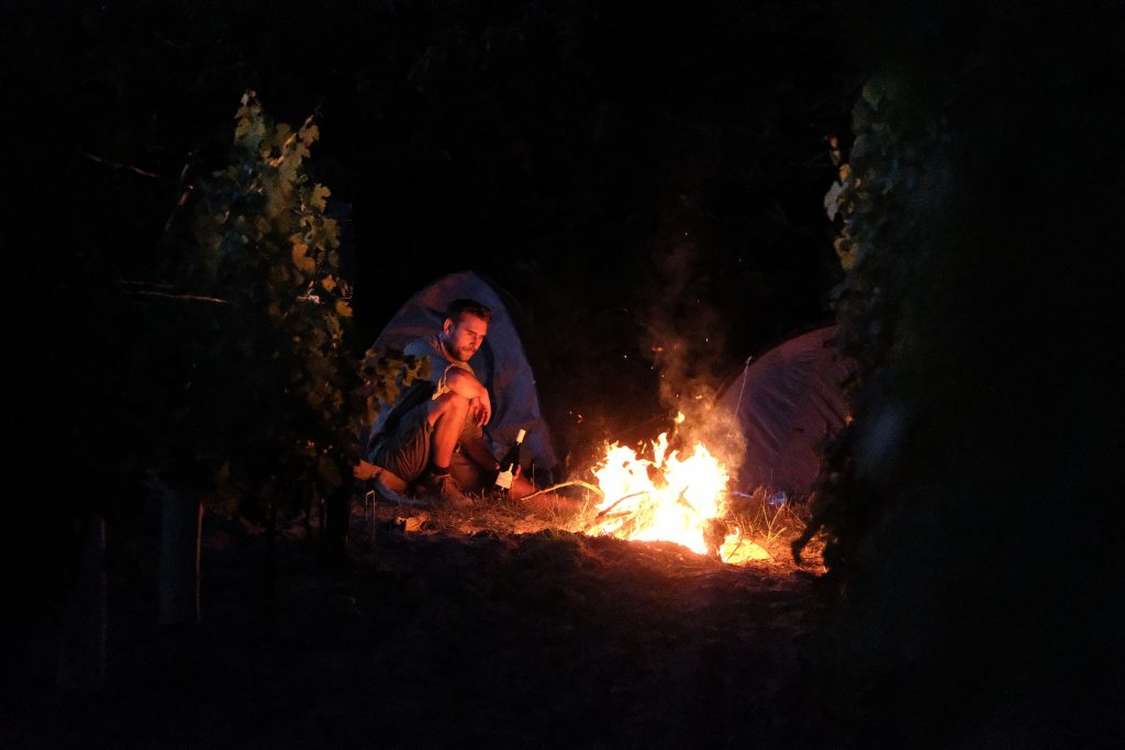 Feu de camp bivouac